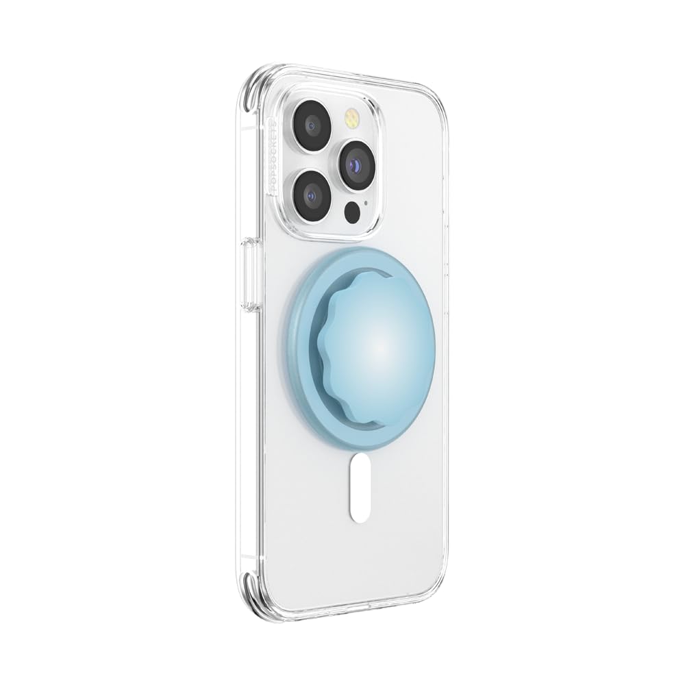 PopSockets Mobile Phone Grip for MagSafe, Magnetic Holder, Mobile Phone Stand, Light Blue - Blue Sigh - 807195