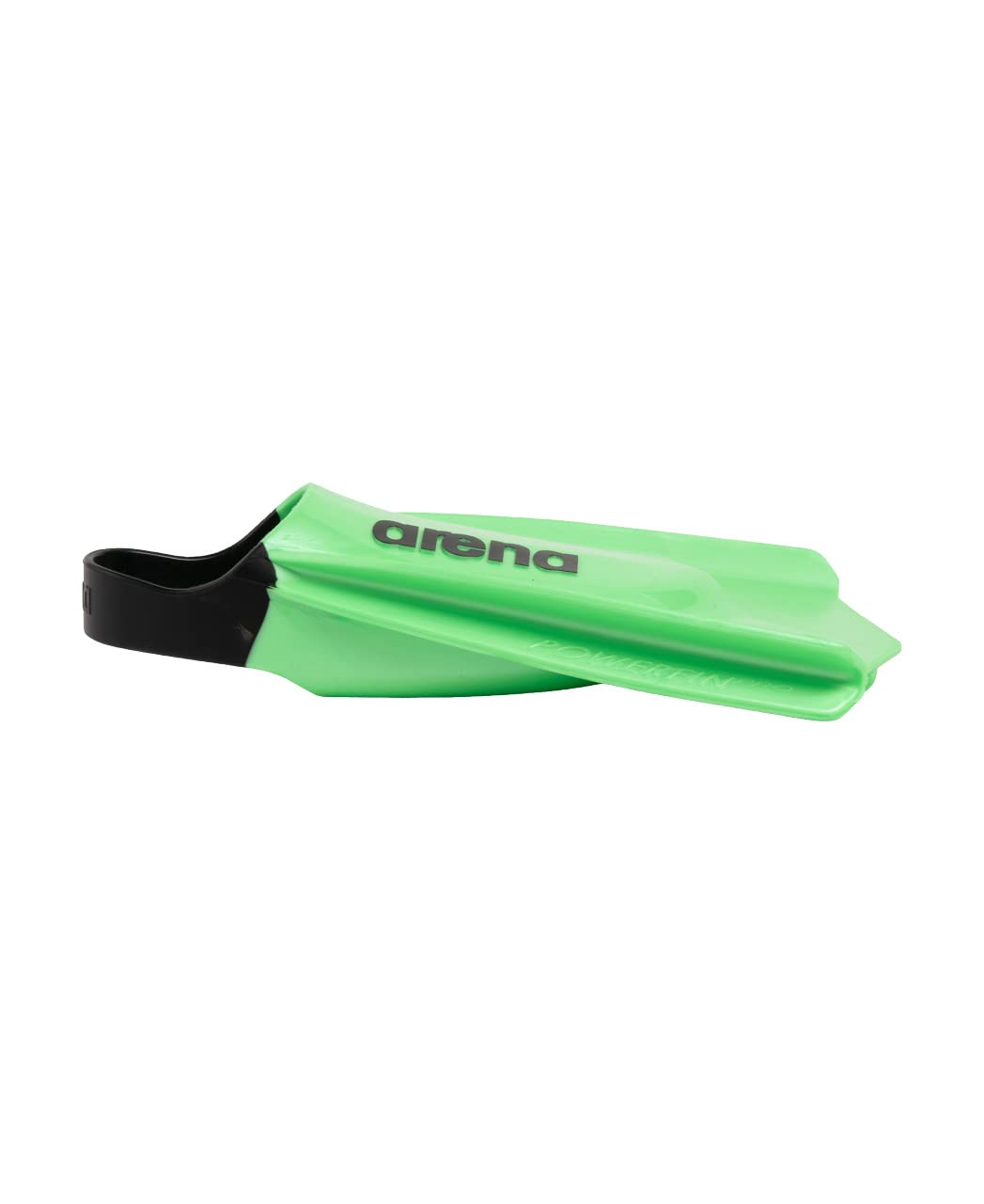 Arena Powerfin Pro II swimming pool training fins, swimming fins for adults, fins made of 100% silicone, comfortable short fins for the swimming pool, 38-39, green, lime - 006151-130-6-7