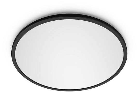 Philips LED SceneSwitch Ceiling Light (18 W), LED ceiling light with 3 brightness levels and warm white light, energy-saving room lighting with EyeComfort, black - 929002546601
