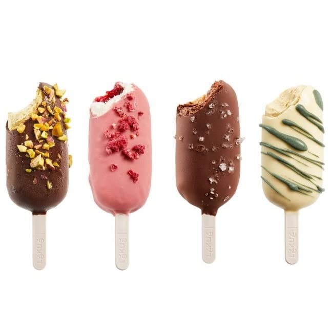 Lékué set 4 pieces. Creamy ice cream mold plus silicone container, brown - 882265