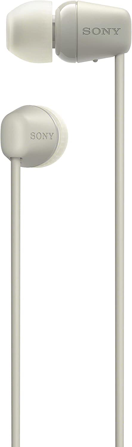 Căști In-Ear Sony kabellose WI-C100 (până la 25 de ore autonomie, optimizate pentru asistenți vocali, microfon integrat pentru apeluri, Bluetooth), Taupe, mici - WIC100CCE7