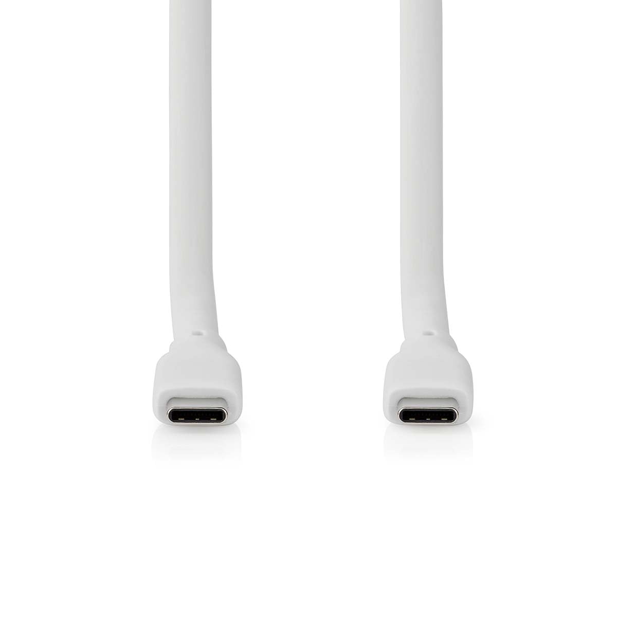 NEDIS Cablu USB | USB 3.2 Gen 2 | Conector USB-C™ | Conector USB-C™ | 240 W | 8K@30Hz | 20 Gbps | Nichelat | 1.00 m | Rotund | Silicon | Alb | Cutie - CCGB64810WT10