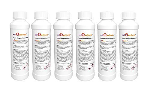 well2wellness® Sauna Infusion Set 'Sample Set/Starter Set' 6 x 125 ml + free 10g Menthol Crystals - SAPS-KL6