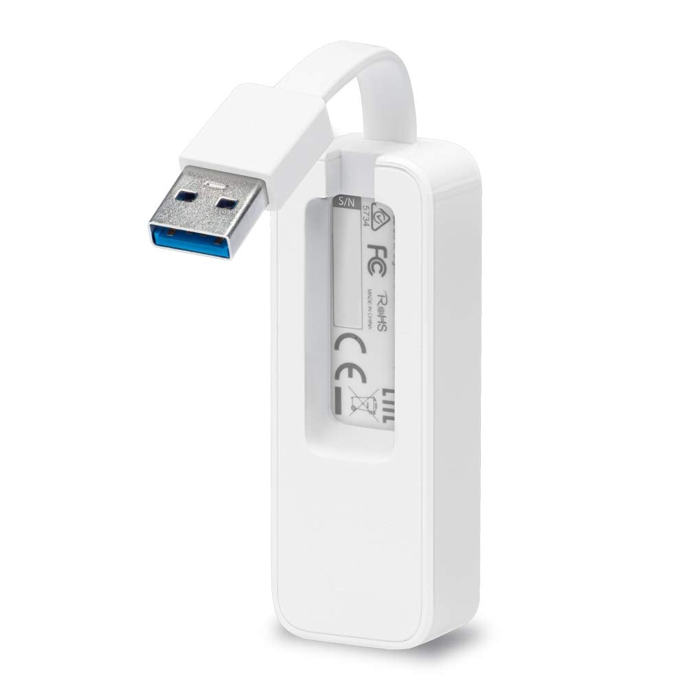 TP-Link UE300 USB to Ethernet Adapter, USB 3.0 to RJ45 1000Mbps Ethernet LAN Network Adapter, Plug and Play in Windows 11/10, Mac OS and Linux OS, Foldable and Portable Design, 1 Pack