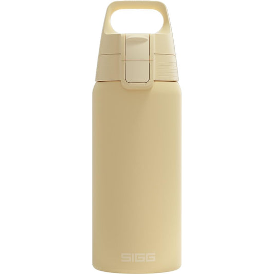 SIGG - Insulated drinking bottle - Thermos bottle Shield Therm One Opti Yellow carbonated drinks - Leak-proof - Dishwasher safe - BPA-free - 90% recycled stainless steel - Light yellow - 0.5L - 6022.30