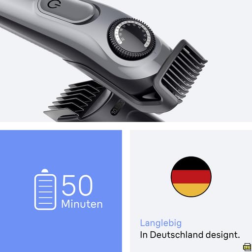 Braun Beard Trimmer Series 3, Cordless Beard Clipper for Men, BT3525, Gray