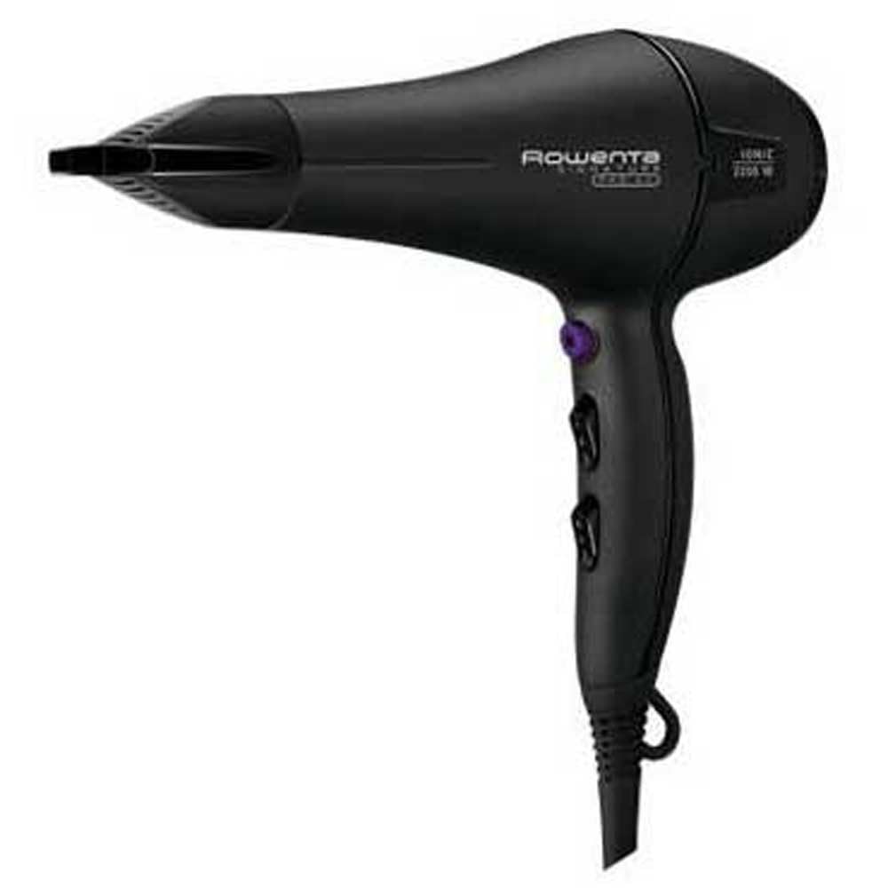 Rowenta Signature Pro CV7840F0, Professional AC motor hair dryer with 2200 W, ionic function, 2 speeds and 3 temperature settings with concentrator nozzles and diffuser.