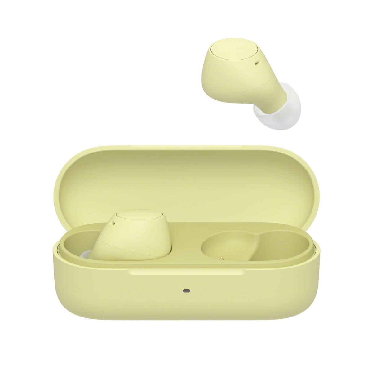 Sony WF-C510 Truly Wireless Headphones - Small, lightweight Bluetooth in-ear headphones with multipoint connection, ambient sound, IPX4 rating, Spotify Tap, Quick Charge, 22 HR battery, iOS & Android - yellow - WFC510Y.CE7