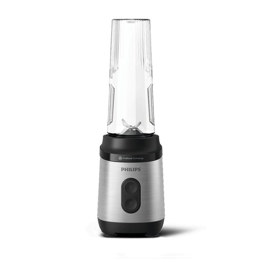 Philips Blend & Go 3000 Series Mini Smoothie Blender - 350W, 0.6L cup, 4-star removable blade, 2 speeds, dishwasher safe, ProBlend technology, compact, silver (HR2671/00)