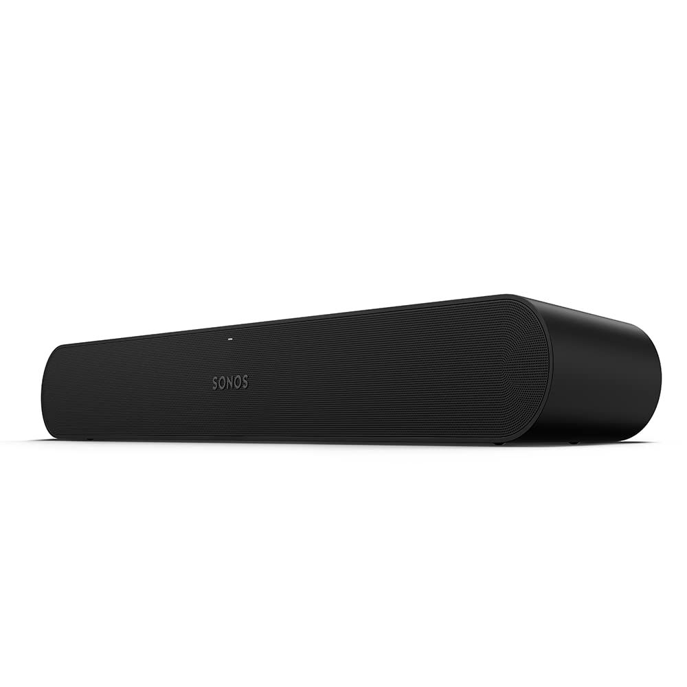 Sonos Ray Soundbar – O soundbar compactă unică All-in-One cu sunet de blockbuster pentru filme, jocuri și streaming muzical prin WiFi – Compatibilă cu aplicația și Apple AirPlay – În negru - RAYG1EU1BLK