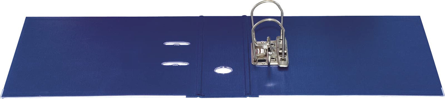 DONAU Premium Slim Folder Pack of 10/DIN A4/5 cm/10 Pieces/Navy Blue/Plastic Cover PP/Carton Paper Slot Folder Office Folder File Ring Binder/Green Dot, Red - 3955001PL-04