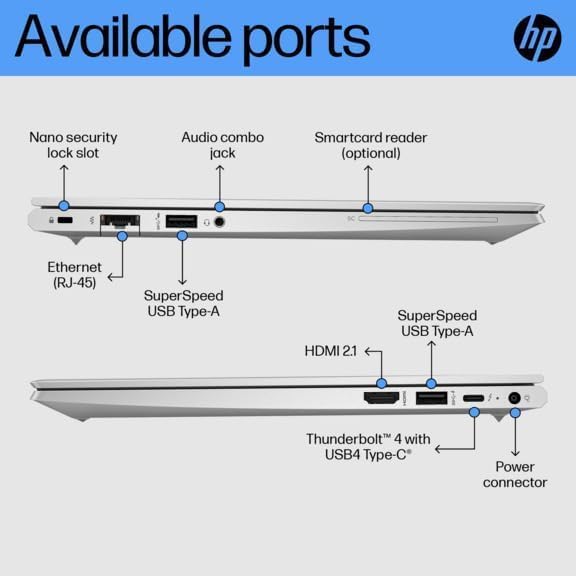 HP EliteBook 630 G10 Business Laptop, 13.3 inch FHD (1920x1080), Intel Core i7-1365U, 16GB RAM, 512GB SSD, US QWERTY keyboard, Windows 11 Pro (refurbished)