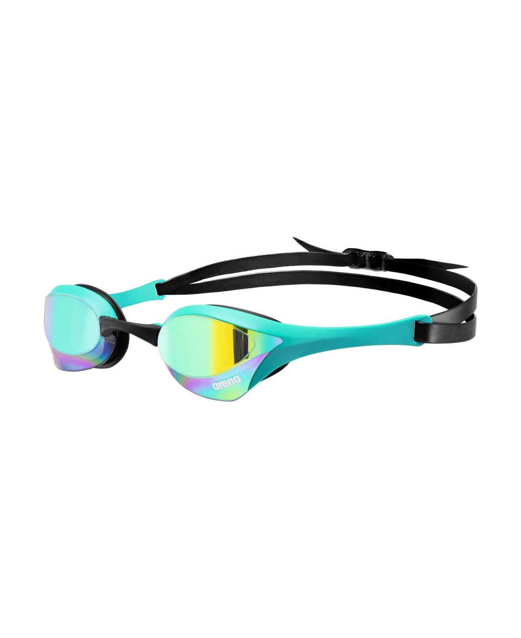 ARENA Cobra Ultra Swipe Mirror Unisex Race Swimming Goggles for Adults, Diving Goggles with Curved Mirror Lenses, Anti-Fog, UV Protection, 5 Interchangeable Nose Bridges - 002507-130-NS