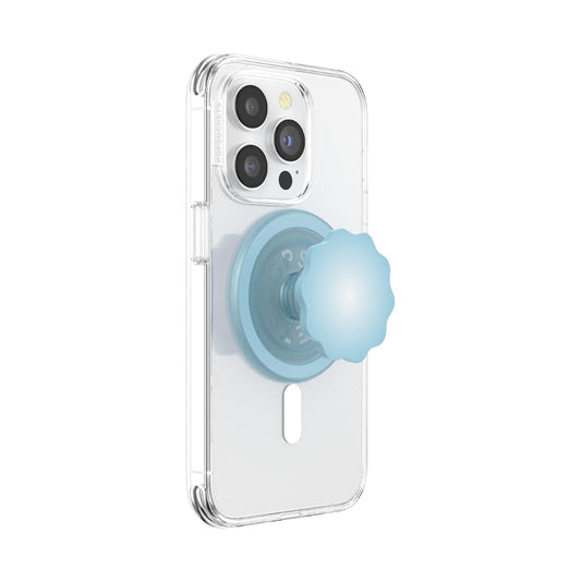 PopSockets Mobile Phone Grip for MagSafe, Magnetic Holder, Mobile Phone Stand, Light Blue - Blue Sigh - 807195