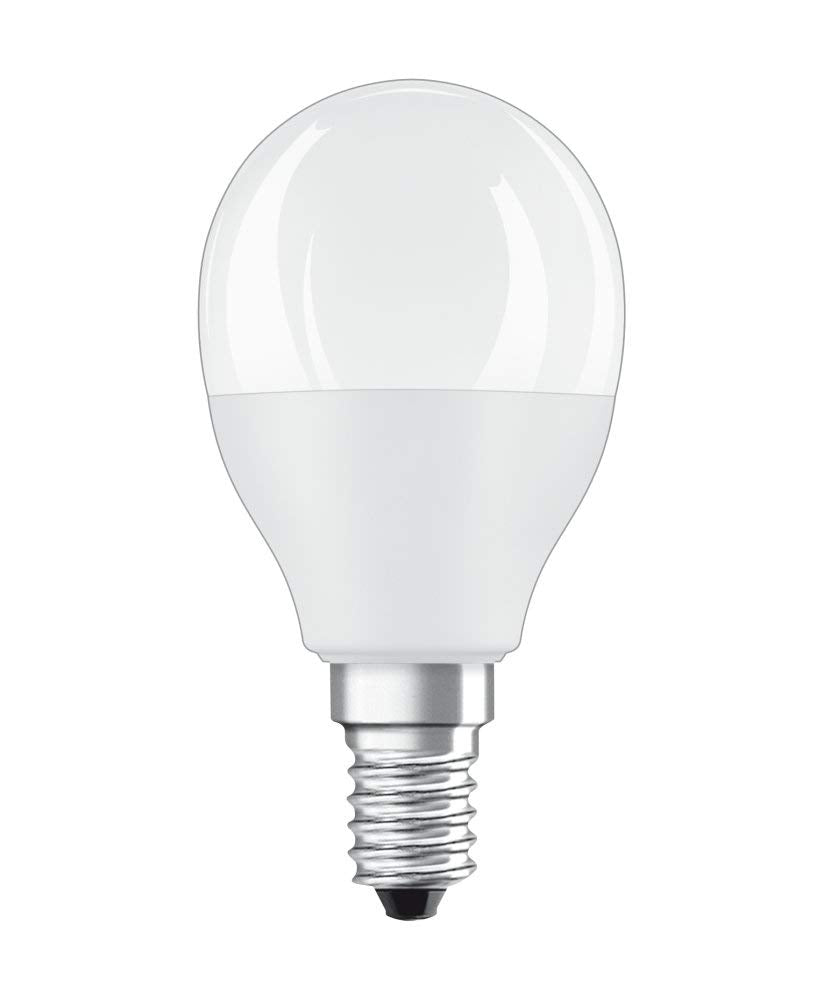Osram STAR+ RGBW LED Lamp with E14 socket, RGB colors adjustable via remote control, 5.5W, drop shape, replacement for 40W incandescent bulb, matte, LED retrofit RGBW lamps with remote control, 4-pack - 4058075430884