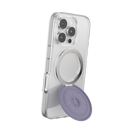 PopSockets Kick-Out Grip for MagSafe, Adjustable Stand for Portrait or Landscape Format, Magnetic Holder, Purple - Dusk - 807623