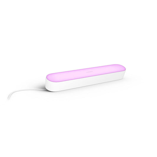 Philips Hue White & Color Ambiance Play Lightbar basic set (500 lm), dimmable LED lightbar for the Hue lighting system with 16 million colors, smart light control via voice or app, white, pack of 1 - 7820131P7