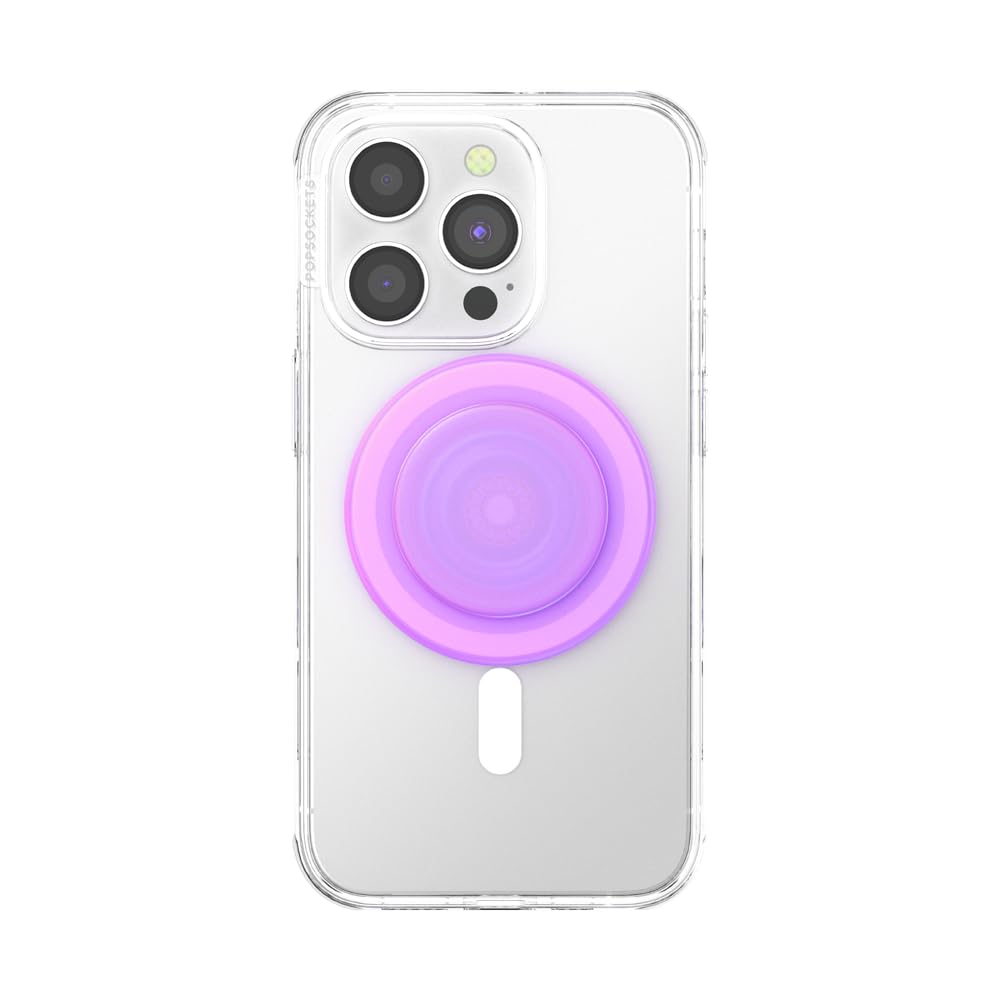 PopSockets Mobile Phone Grip for MagSafe, Magnetic Holder, Mobile Phone Stand, Pink - Opalescent Pink - 806892