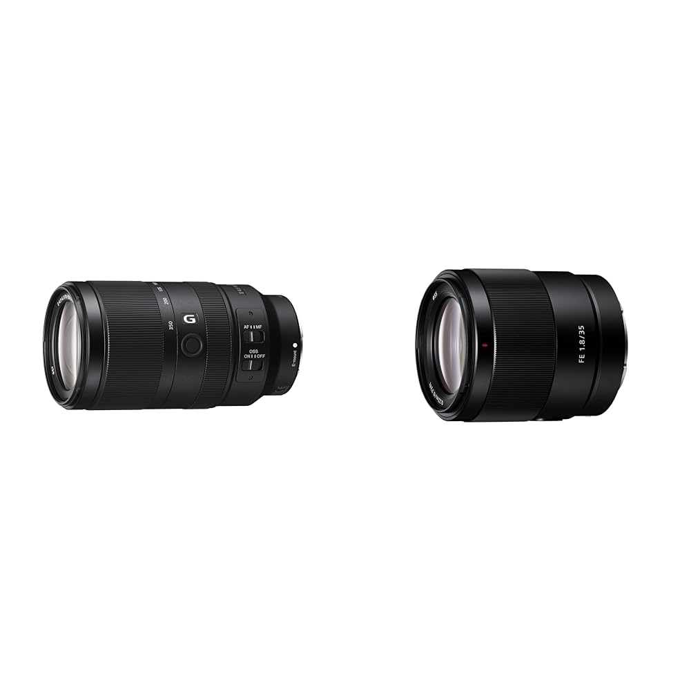 Sony E 70-350mm f/4.5-6.3 G OSS | APS-C, Super Telephoto Zoom Lens (SEL70350G) & SEL-35F18F Wide Angle Lens - SEL70350G.SYX