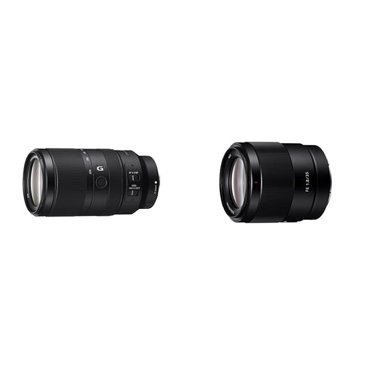 Sony E 70-350mm f/4.5-6.3 G OSS | APS-C, Super Telephoto Zoom Lens (SEL70350G) & SEL-35F18F Wide Angle Lens - SEL70350G.SYX