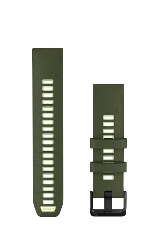 Garmin Quickfit Strap 22 mm, Silicone, Olive Drab/Yellow - 010-14507-01