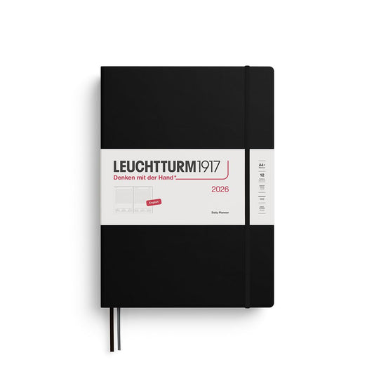 LEUCHTTURM1917 372771 Daily Calendar Master (A4+) 2026, negru, engleză