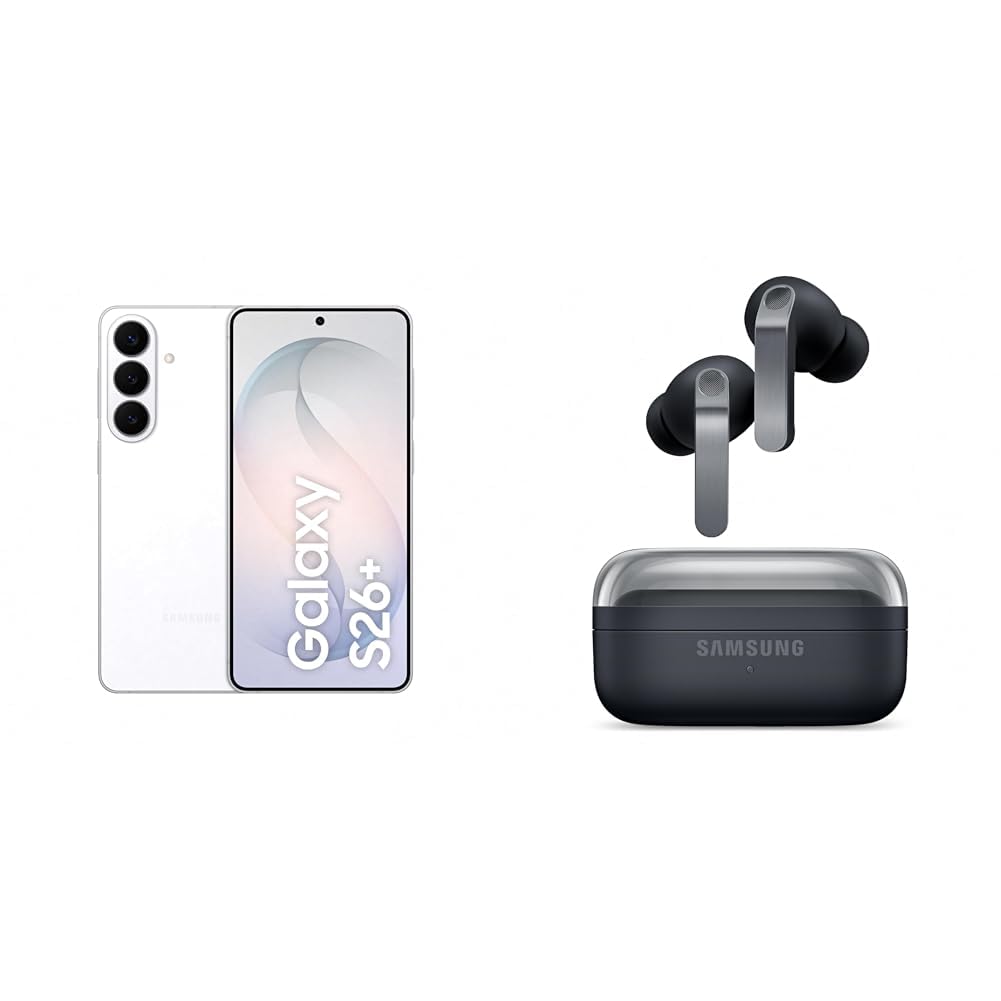 Samsung Galaxy S26+ AI Smartphone with Galaxy AI, No Contract, Android Phone, 12 GB RAM, 512 GB Storage, AP Processor, White, 3 Years Manufacturer Warranty, including Galaxy Buds4 Pro Black