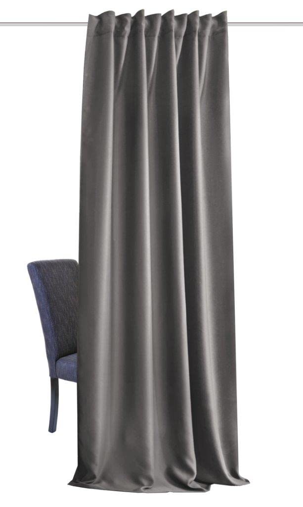 HOMEbasics | Acoustic curtain Uni | ACUSTICO | Noise, heat, cold and draft protection + darkening | gray | 160x135cm - 085970-0309