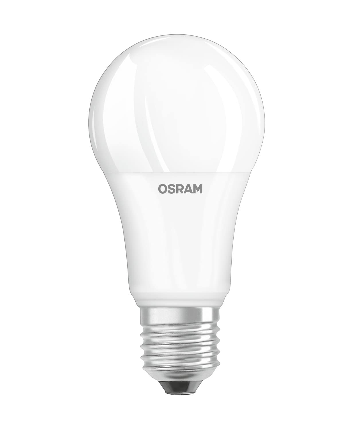 Osram LED Base Classic A, in bulb shape with E27 base, not dimmable, replaces 100 watts, matt, warm white - 2700 Kelvin, 10 x pack of 3 - 4058075819429