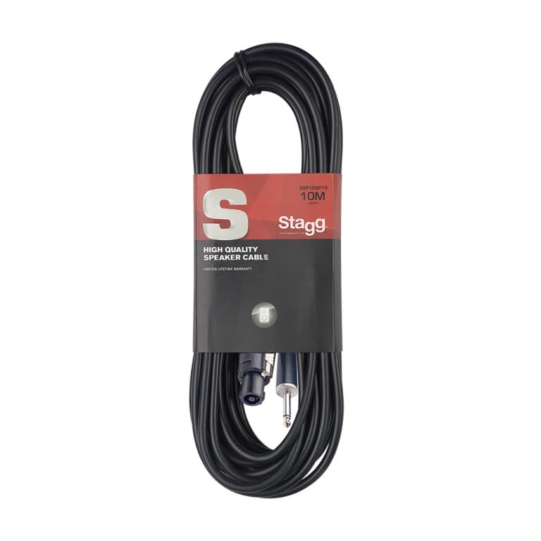 Stagg SSP10SP15 S Series 1x Speakon / 1x jack speaker cable (6.3 mm) 10 m