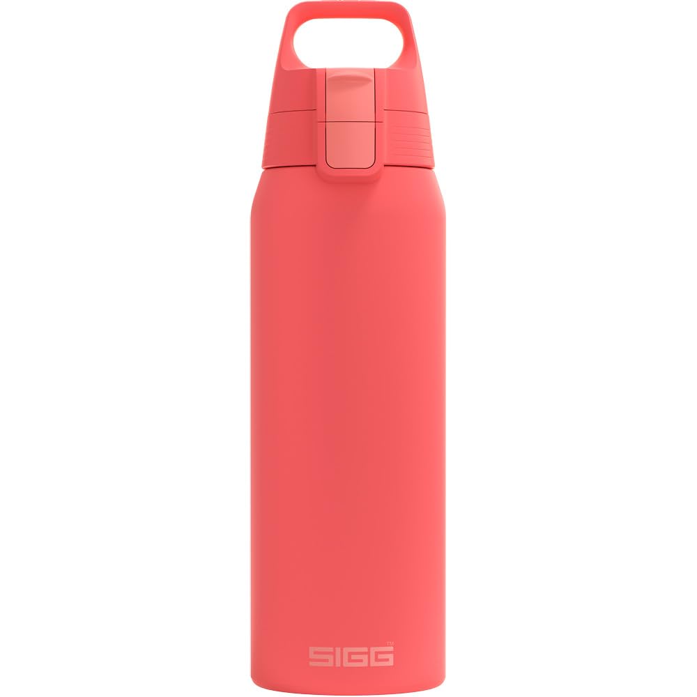 SIGG - Insulated drinking bottle - Thermos bottle Shield Therm One Watermelon - carbonated drinks - leak-proof - dishwasher safe - BPA-free - 90% recycled stainless steel - pink - 0.75L - 6218.30