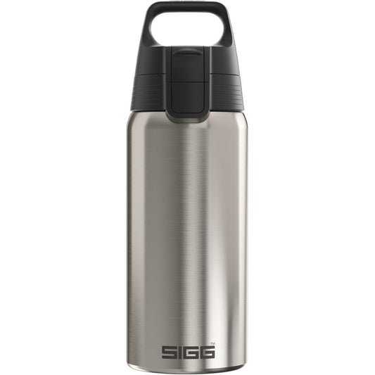SIGG - Insulated drinking bottle - Thermos bottle Shield Therm One Brushed - carbonated drinks - leak-proof - dishwasher safe - BPA-free - 90% recycled stainless steel - silver - 0.5L - 6217.80