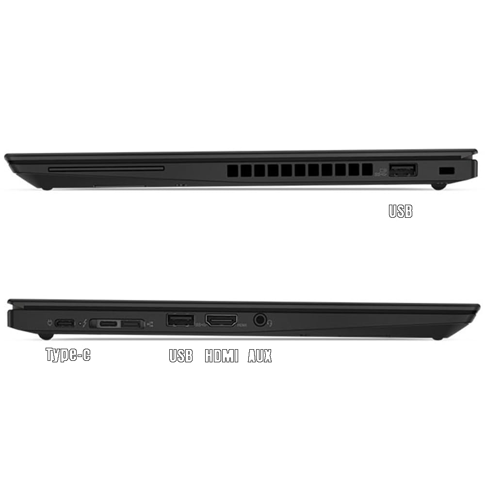 Lenovo ThinkPad T490s Laptop | 14 inches | 1920 x 1080 | Intel Core i7-8665U | 16 GB DDR4 RAM | 512 GB NVMe | DE-QWERTZ | Windows 11 Pro | 1 Year Warranty | (Refurbished)