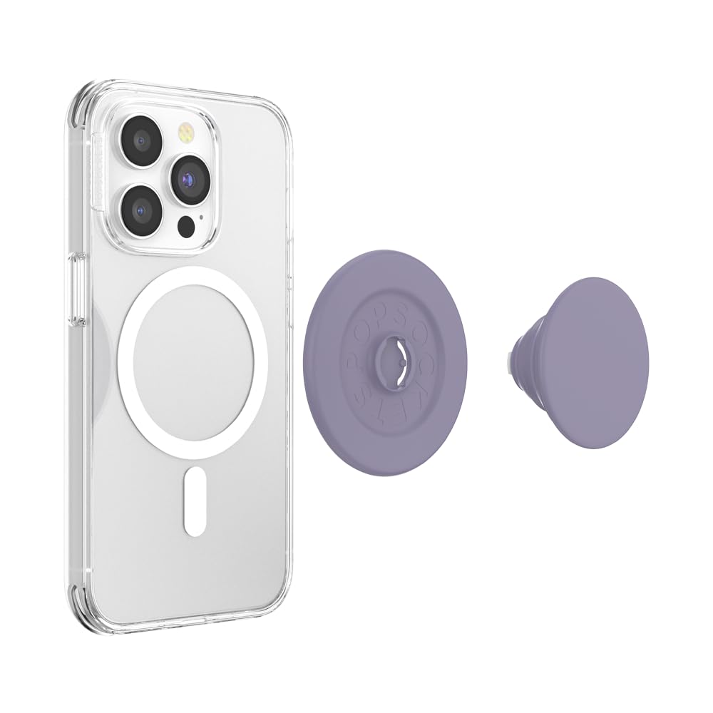 PopSockets Phone Grip for MagSafe with Kickstand, Magnetic Stand, Swappable Top, Secure Hold for iPhone MagSafe Cases, Phone & Tablet Grip - Soft Touch Dusk - 807493