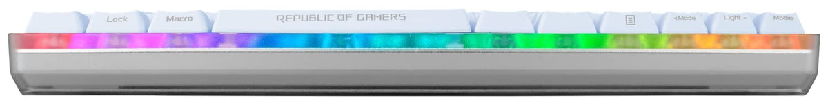 ASUS ROG Falchion Ace WHT RGB Gaming Keyboard (German Layout, 65% Form Factor, Touch Panel, Mechanical ROG NX Red Switches, 2X USB-C Ports, Ergonomic, Aura Sync, Keyboard Cover, White) - 90MP0346-BKDA11