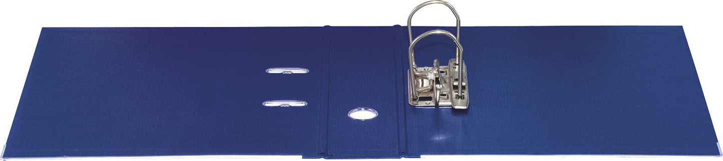 Donau Premium Wide Folder Pack of 10/DIN A4/7.5 cm/10 Pieces/Navy Blue/Plastic Cover PP/Carton Paper Slot Folder Office Folder File Ring Binder/Green Dot - 3975001PL-18
