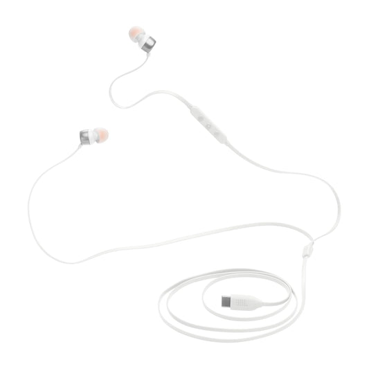 JBL Tune 310 C Headphones - Wired in-ear headphones with JBL Pure Bass Sound, microphone and USB-C port - White - JBLT310CWHT