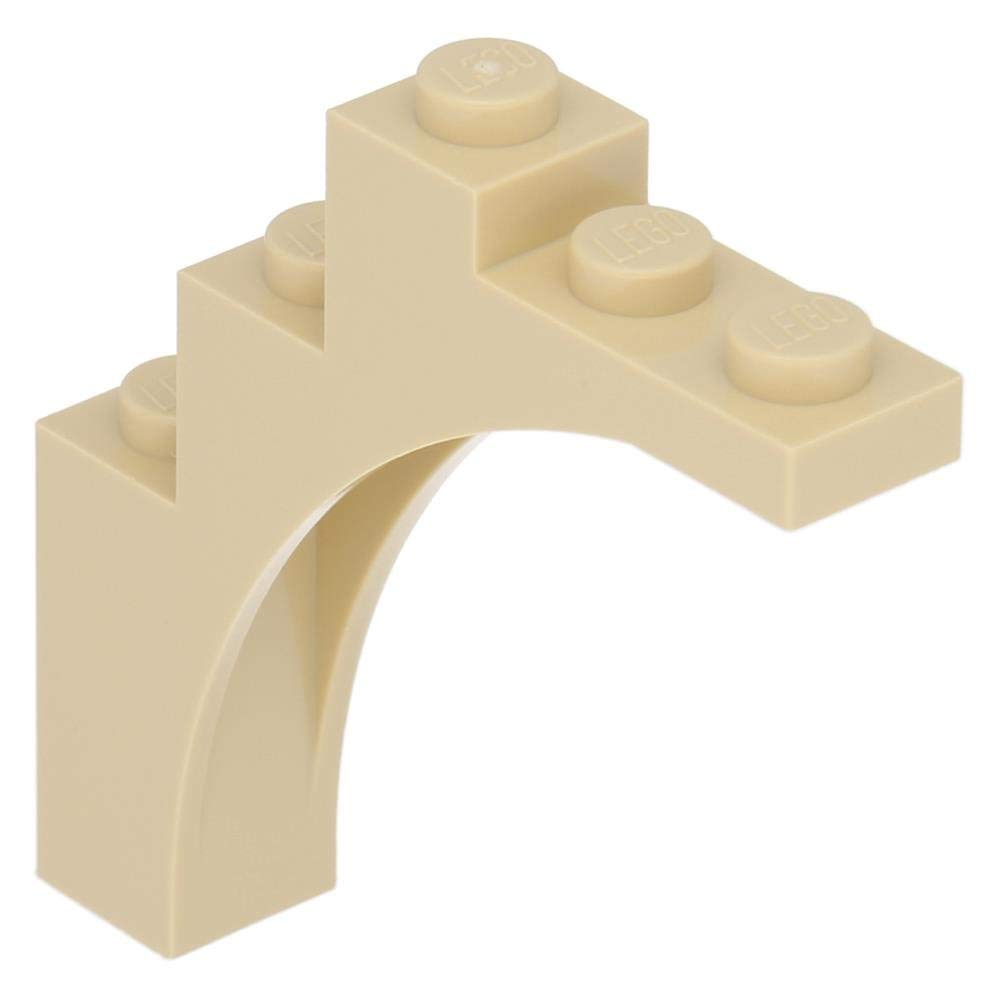 LEGO 10 x Brick, Arch 1 x 5 x 4 - Continuous Arch Beige - XIEWANJUER-4845
