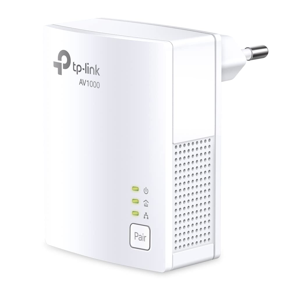 TP-Link Powerline Adapter Set TL-PA717 KIT (1000Mbit/s, Gigabit Port, Plug&Play, Compatible with All HomePlug AV/AV2 Powerline Adapters, Ideal for Media Streaming
