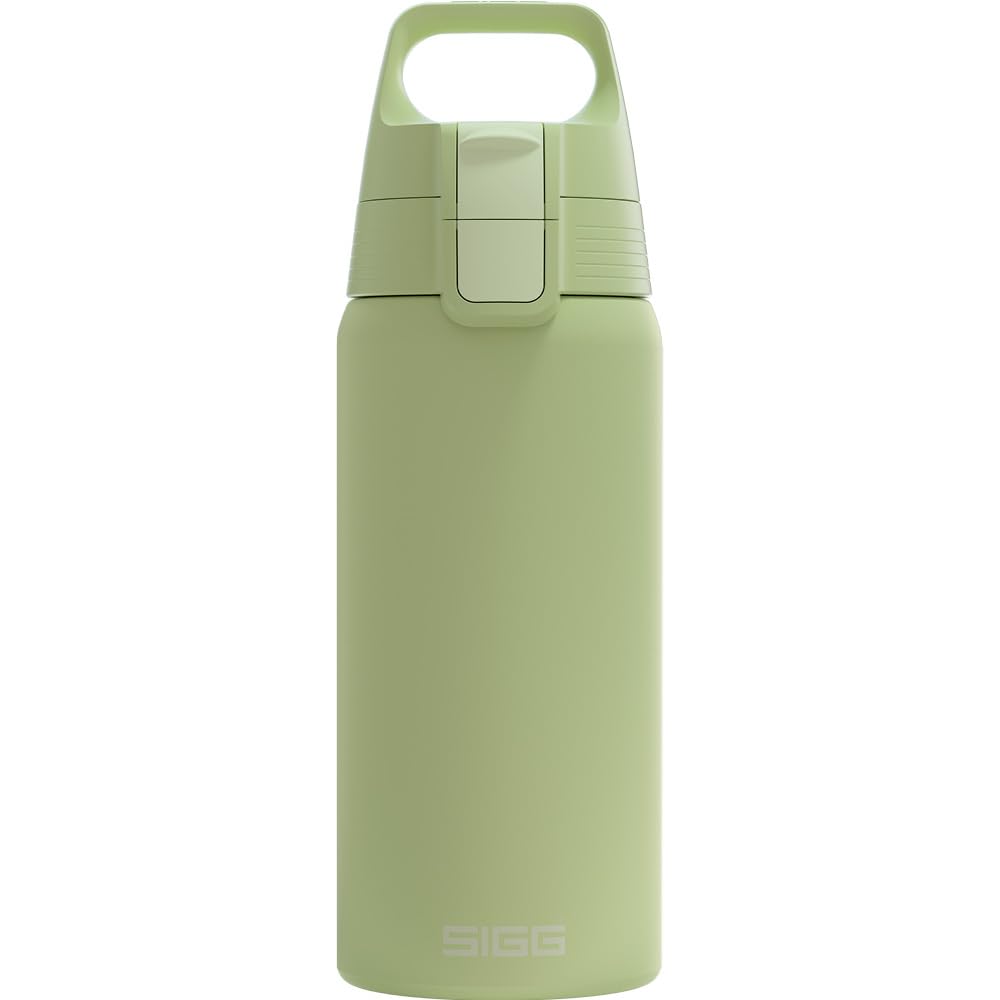 SIGG - Insulated drinking bottle - Thermos bottle Shield Therm One Eco Green - carbonated drinks - leak-proof - dishwasher safe - BPA-free - 90% recycled stainless steel - light green - 0.5L - 6022.20
