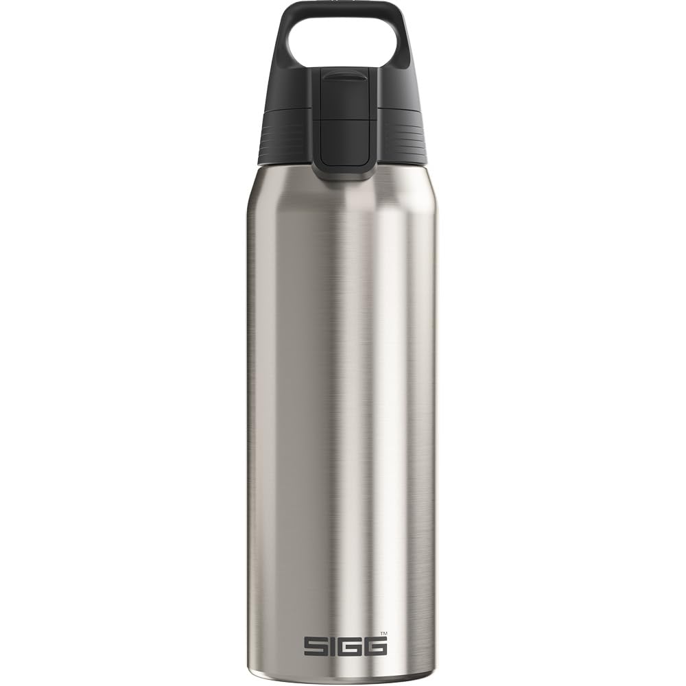 SIGG - Insulated drinking bottle - Thermos bottle Shield Therm One Brushed - carbonated drinks - leak-proof - dishwasher safe - BPA-free - 90% recycled stainless steel - silver - 0.75L - 6217.90