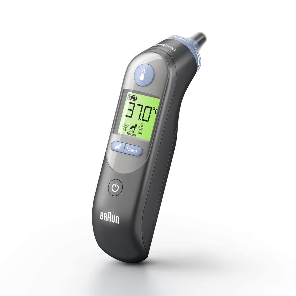 Braun ThermoScan 7 Ear Thermometer | Age Precision Technology | Color-Coded Digital Display | Baby and Toddler Friendly | The #1 Brand Among Doctors(1) - IRT6520BWE