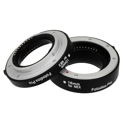 Fotodiox Pro Automatic Macro Extension Tube Set Compatible with Sony E-Mount Cameras - for Extreme Macro Photography - Macro-Tube-Auto-SnyE