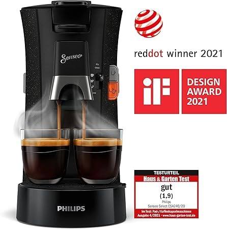 PHILIPS Senseo Select Coffee Pad Machine, Black, 3 Specialties - CSA240/20