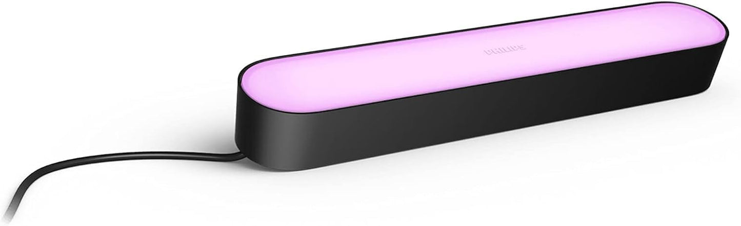 Philips Hue White & Color Ambiance Play Lightbar 2-pack basic set (500 lm), dimmable light columns with 16 million colors for TV backlighting, light control via voice or app, black - 7820230E7