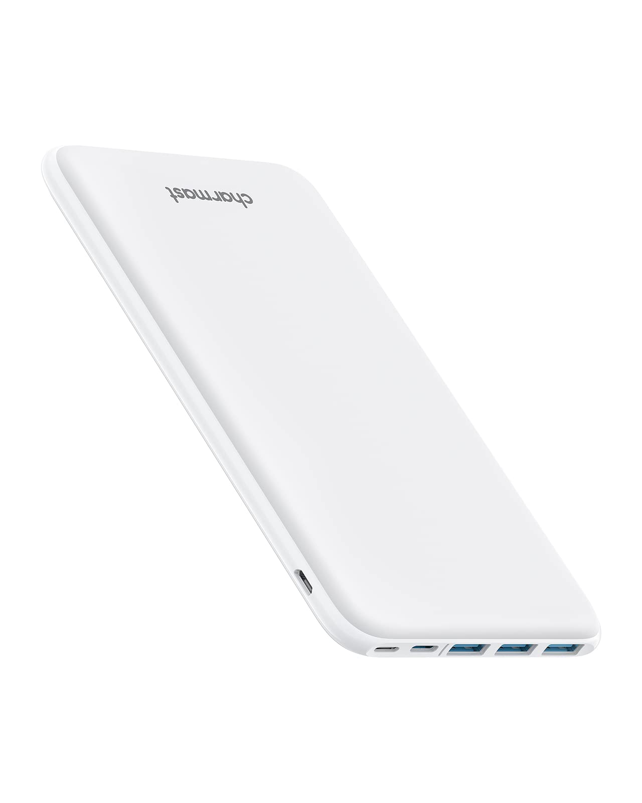 Charmast Power Bank, Ultra Slim Power Bank 26800mAh with 4 Outputs & 3 Inputs, USB C In & Out External Mobile Phone Batteries Compatible with iPhone 17/16/15/14/13/12 Pro Max Plus iPad Samsung Tablet (White) - W2002C