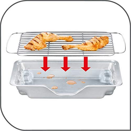 Tefal Easygrill Electric Standing Grill | BG90F5 | With feet for outdoor use | Can also be used as a table grill indoors 2300W | 870cm² grill area | Easy cleaning | black/burgundy red