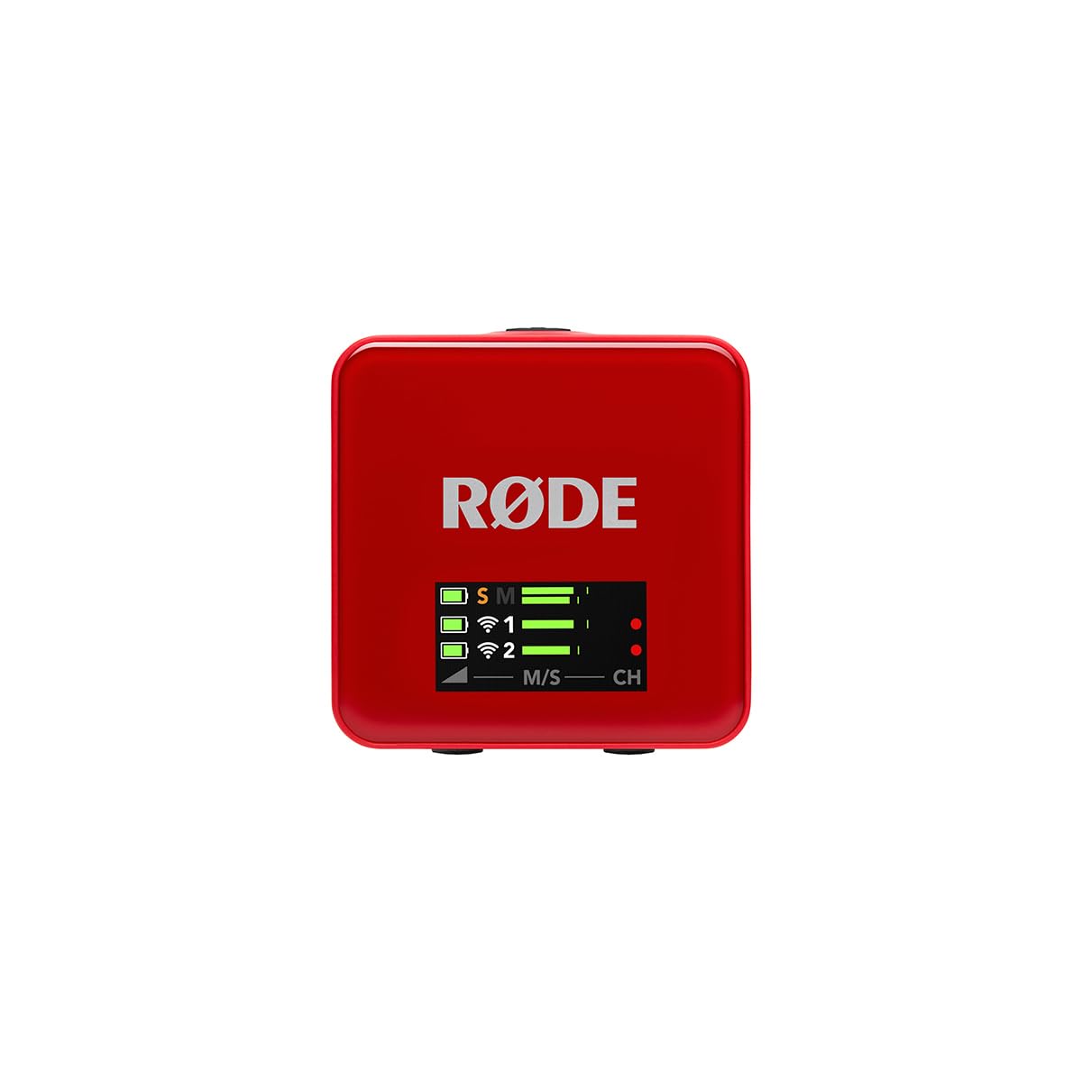 RØDE Wireless GO (Gen 3) – Compact Wireless Microphone – Crystal Clear Sound, 32-Bit Float Recording, Automatic Level Control, for Phones, Cameras, and Computers (Red) - WIGOGEN3RED