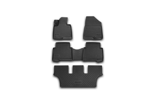 Element 3D rubber floor mats suitable for Hyundai Grand Santa Fe | 100% custom-fit all-weather floor mats made of TPE, high edge, waterproof, non-slip, odorless - HYUNDAI