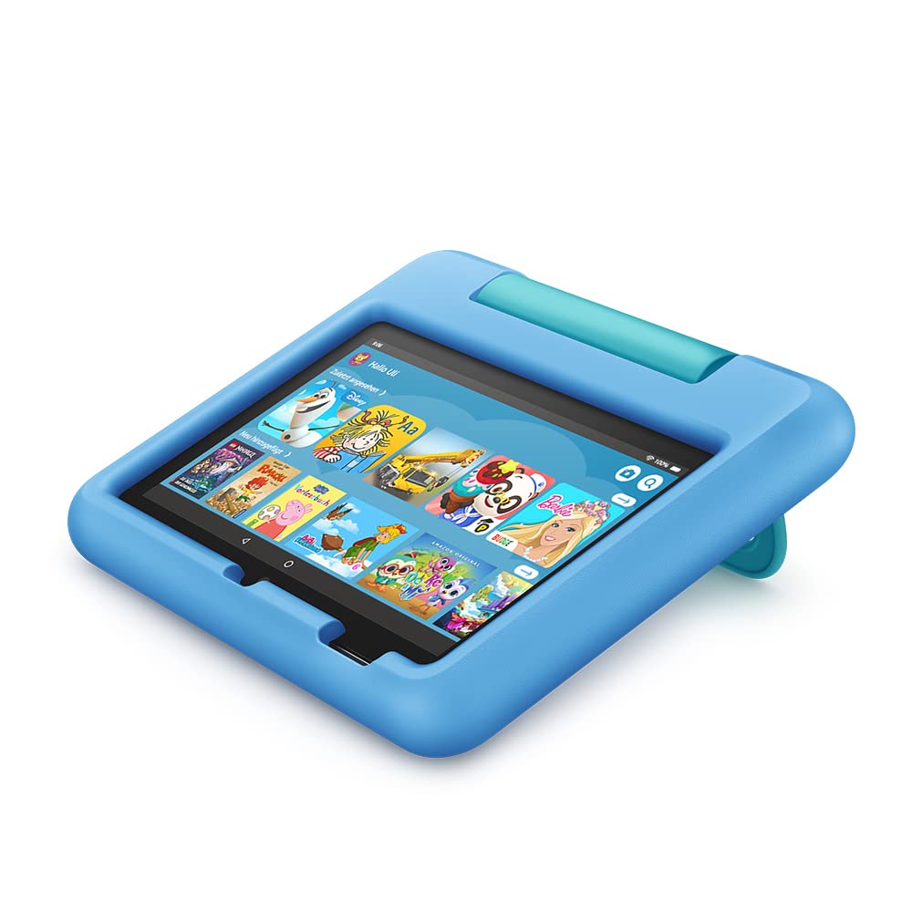 Child-friendly case for Fire 7 tablet (only compatible with 12th generation, 2022), for children aged 3-7, blue - 53-028179